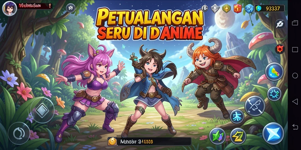 Gameplay menarik di dunia anime yang penuh petualangan.