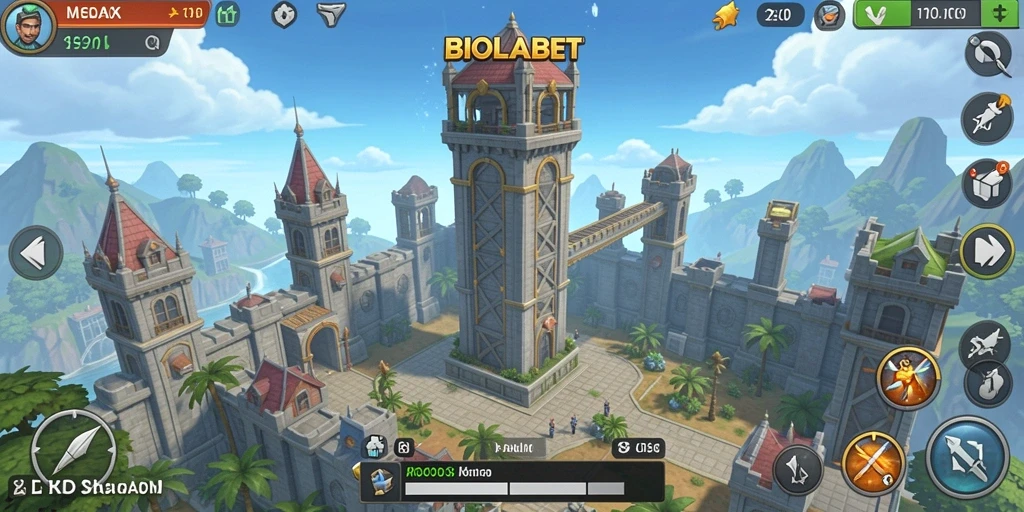 Tampilan gameplay BIOLABET dengan menara strategis menghalau gelombang musuh.