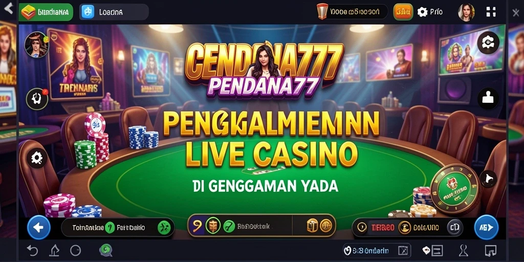 Screenshot gameplay CENDANA777 yang menampilkan dealer dan meja permainan.