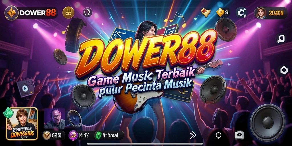 Tangkapan layar gameplay DOWER88 menunjukkan keseruan bermain musik.