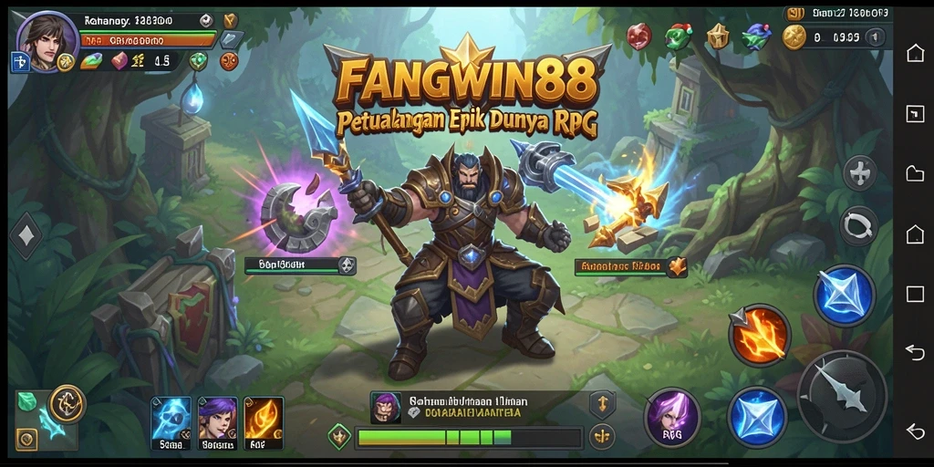 Tampilan gameplay FANGWIN88 dengan aksi RPG yang seru.