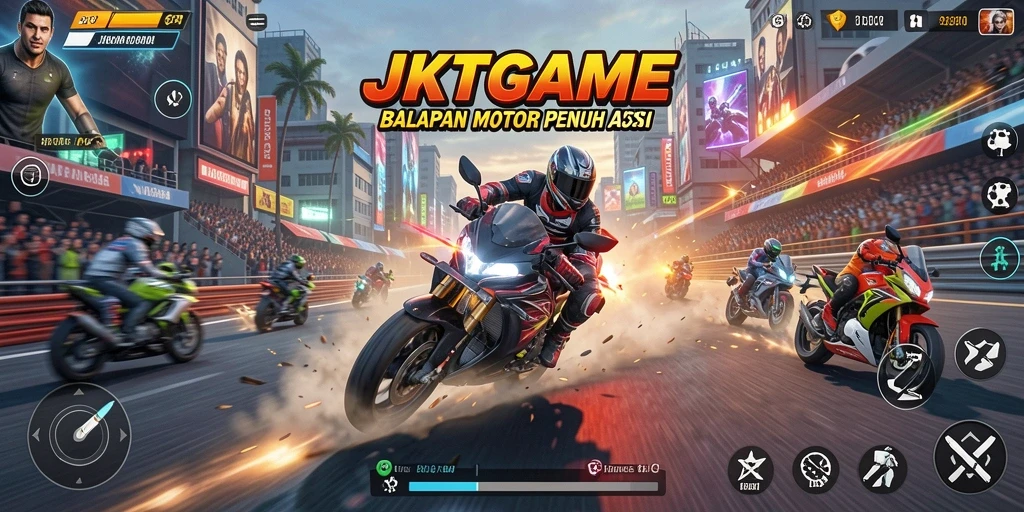 Gameplay seru balapan motor dari JKTGAME.