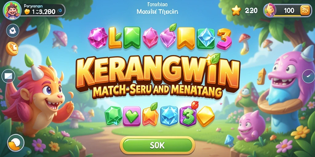 Gameplay seru KERANGWIN dengan kerang berwarna-warni.