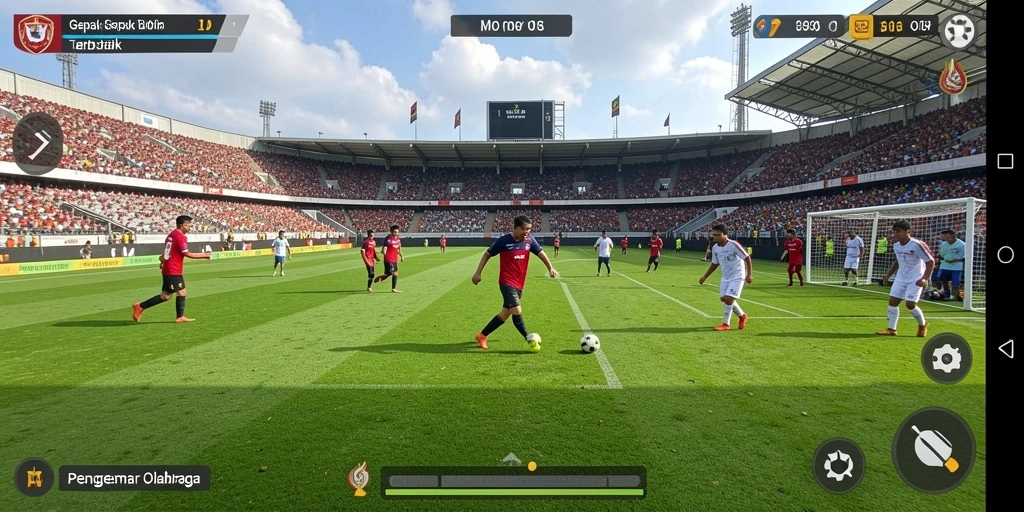 Pengalaman nyata bermain sepak bola dalam gameplay MPO08.