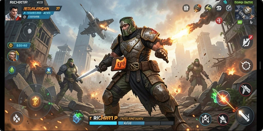 Tampilan aksi mendebarkan dari gameplay RICHRTP yang intens.