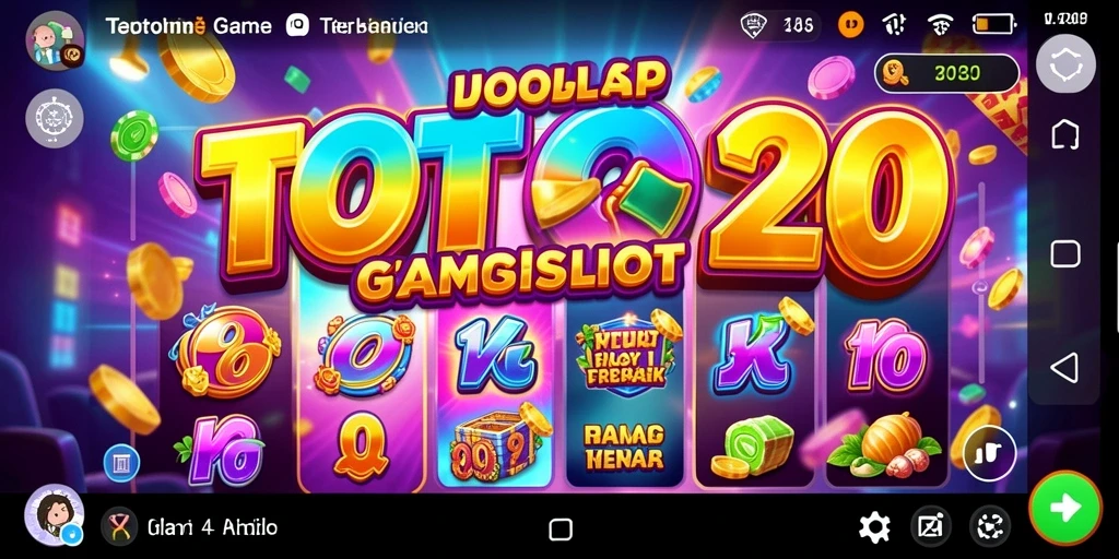 Screenshot menunjukkan gameplay menarik di TOTO20 dengan berbagai mesin Slot.