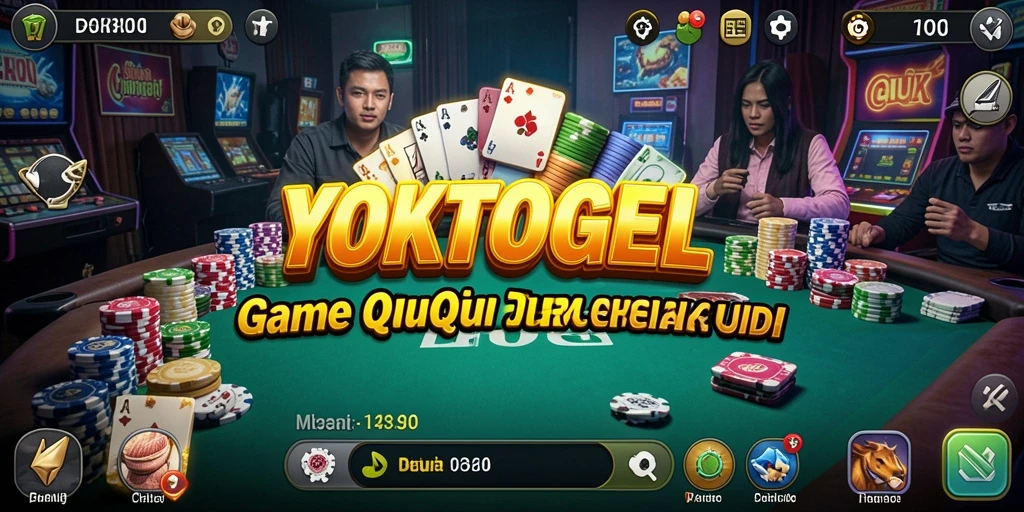 Screenshot gameplay YOKTOGEL menampilkan momen seru permainan QiuQiu.