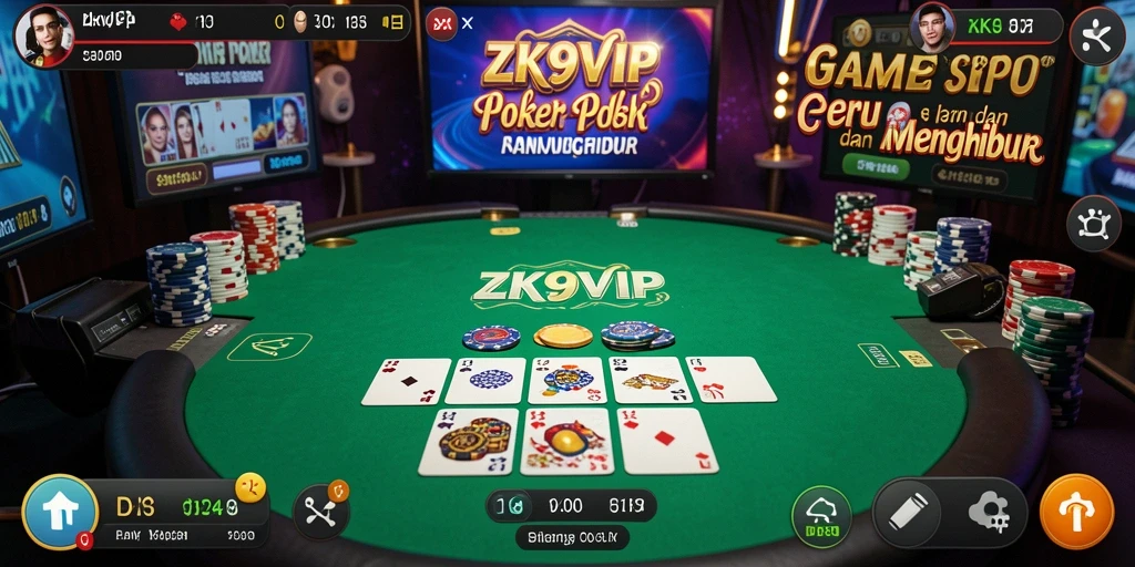 Tampilan permainan poker yang seru di ZK9VIP.